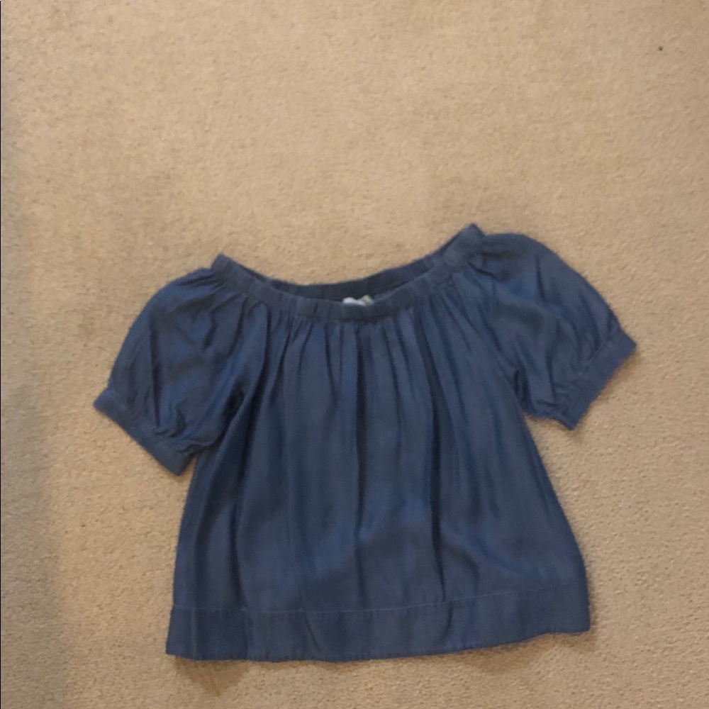 Kate Spade off the shoulder chambray top. NWT.